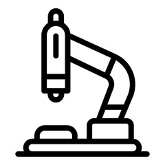 Poster - Sport medical microscope icon. Outline sport medical microscope vector icon for web design isolated on white background