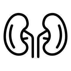 Wall Mural - Pain kidney icon. Outline pain kidney vector icon for web design isolated on white background