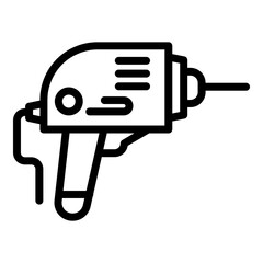 Poster - carpenter electric drill icon. outline carpenter electric drill vector icon for web design isolated 