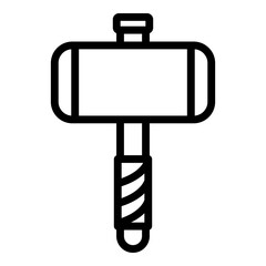 Poster - Carpenter sledge hammer icon. Outline carpenter sledge hammer vector icon for web design isolated on white background