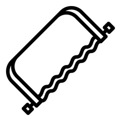 Poster - Hacksaw icon. Outline hacksaw vector icon for web design isolated on white background