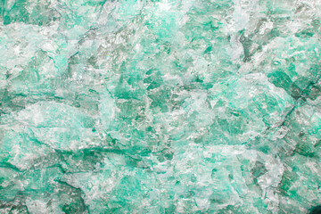 Wall Mural - Light aquamarine stone background with microcracks, splashes of quartz and fine texture