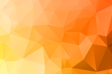 Orange pattern polygonal background. Shining colorful illustration