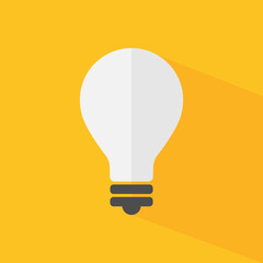 Poster - Vector Lightbulb Icon flat design