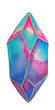 colorful bright crystal jewelry watercolor