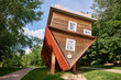 Upside down house attraction. The tourist complex of Dukora, Belarus
