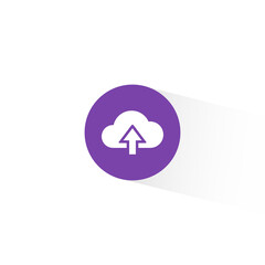Poster - Upload Icon Vector in Trendy Flat Style. Cloud Storage Symbol Illustration