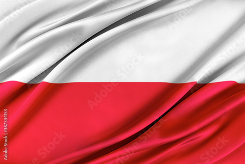 Dekoracja na wymiar  kolorowa-flaga-polski-na-wietrze-ilustracja-3d