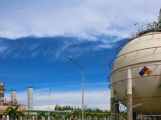 plant petrochemical  In the daytime with copy space on top.