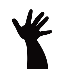 Poster - a hand silhouette vector