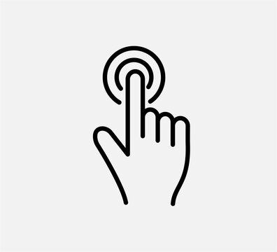 Touchscreen icon vector logo design template
