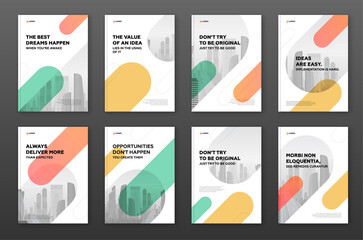 Wall Mural - Corporate brochure cover design template for business. Good for annual report, magazine cover, poster, company profile cover