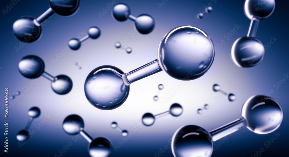 Hydrogen energy molecules - Ecological Concept	
 - obrazy, fototapety, plakaty 