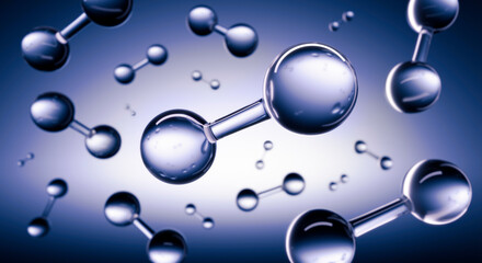 Wall Mural - hydrogen energy molecules - ecological concept