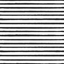 Universal Unisex Black And White Seamless Repeat Pattern With Skinny Thin Grunge Torn Texture Jagged Vector Stripe