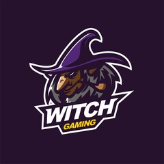 Wall Mural - old lady witch logo for e-sport gaming mascot logo