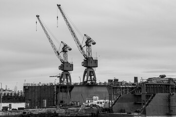 cranes in port