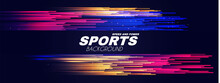 Abstract Sport Background With Motion Elements. Light Dynamic Effect.