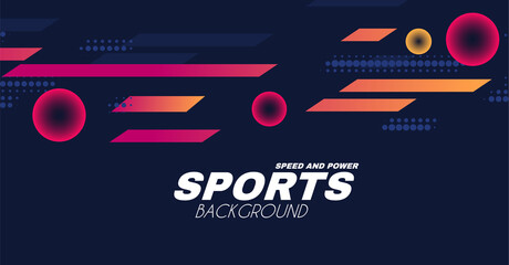 Wall Mural - abstract sport background with moving geometric elements. trendy design.