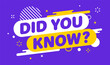 © iiierlok_xolms - Modern banner Important Did you know. Banner for business, marketing and advertising. Vector illustration.