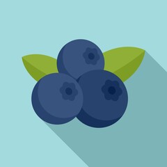Poster - Superfood blueberry icon. Flat illustration of superfood blueberry vector icon for web design