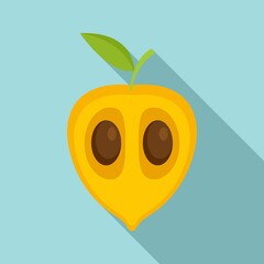 Poster - Exotic guava icon. Flat illustration of exotic guava vector icon for web design