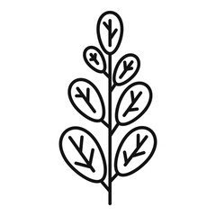 Poster - Leafy green icon. Outline leafy green vector icon for web design isolated on white background
