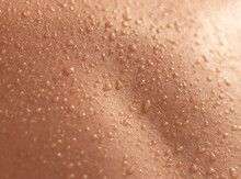 Water Droplets On The Skin As Background