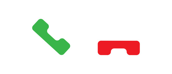 Wall Mural - telephone symbol simple icon set. mobile call illustration in vector flat