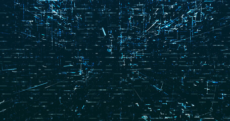 Wall Mural - abstract digital network data background, 3d rendering illustration
