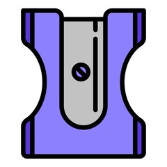 Poster - School sharpener icon. Outline school sharpener vector icon for web design isolated on white background