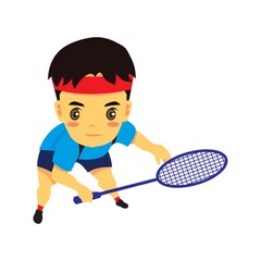 Poster - badminton player in action