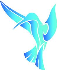 Wall Mural - Abstract Design of Hummingbird Vector