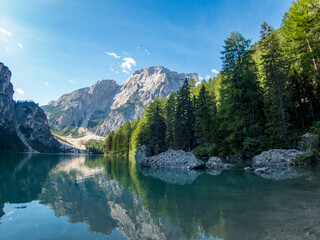 Wall Mural - Pragser Wildsee in the Dolomites, South Tyrol