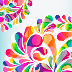 Aufkleber - Abstract colorful arc-drop background. Vector.