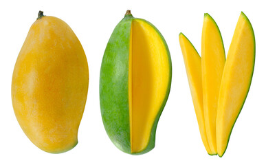 Wall Mural - Sweet Mango fruit isolated on white background