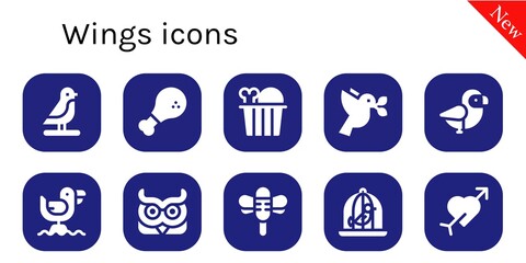 Poster - wings icon set