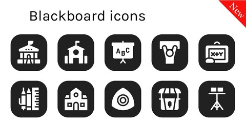 Wall Mural - Modern Simple Set of blackboard Vector filled Icons