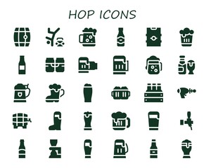 Sticker - Modern Simple Set of hop Vector filled Icons