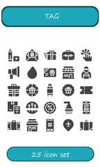 Canvas Print - tag icon set