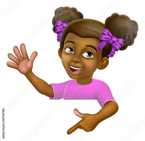 A young black little girl c...