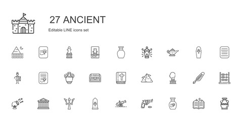 Canvas Print - ancient icons set