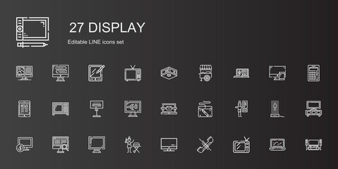 Canvas Print - display icons set