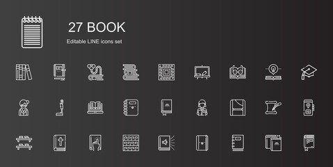 Sticker - book icons set