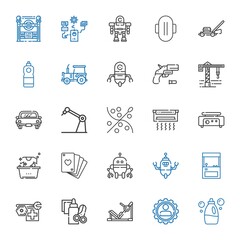 Poster - machine icons set