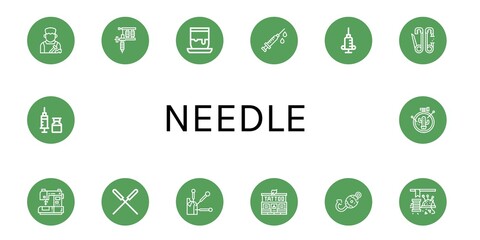 Sticker - Set of needle icons