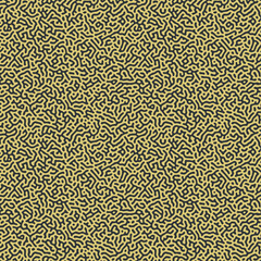 Wall Mural - Abstract vector reaction - diffusion or turing pattern on yellow color background.