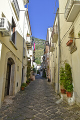 Naklejka na meble A narrow street between the old buildings of Venafro, a medieval village in the Molise region.