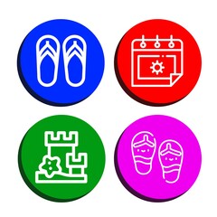 Wall Mural - Set of flops icons