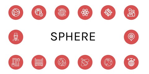 Poster - sphere icon set